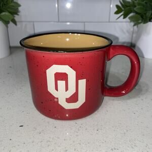 University of Oklahoma Sooners Ceramic Speckled Coffee Mug, Red & White